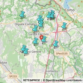 Mappa Via Giuseppe Ungaretti, 22070 Bulgarograsso CO, Italia (3.76867)