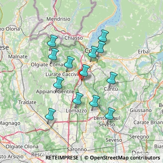 Mappa Via Giuseppe Giusti, 22073 Fino Mornasco CO, Italia (6.56846)