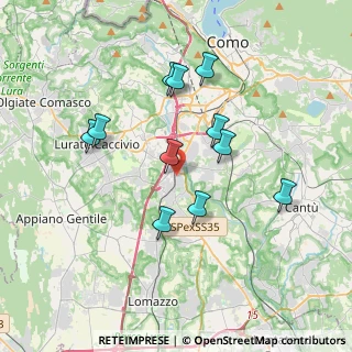 Mappa Via Giuseppe Giusti, 22073 Fino Mornasco CO, Italia (3.33182)