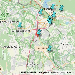 Mappa Via Giuseppe Giusti, 22073 Fino Mornasco CO, Italia (4.49636)