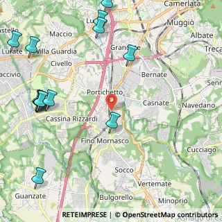 Mappa Via Giuseppe Giusti, 22073 Fino Mornasco CO, Italia (2.96143)