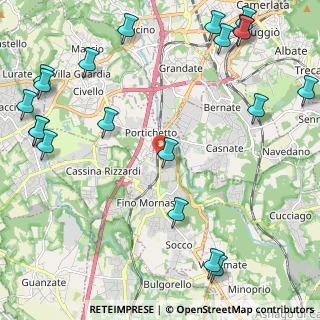 Mappa Via Giuseppe Giusti, 22073 Fino Mornasco CO, Italia (3.124)