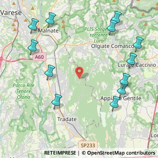 Mappa Via Pianbosco, 21040 Venegono Superiore VA, Italia (5.5425)