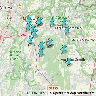 Mappa Via Pianbosco, 21040 Venegono Superiore VA, Italia (3.48667)