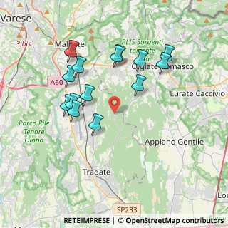 Mappa Via Pianbosco, 21040 Venegono Superiore VA, Italia (3.59286)