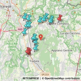 Mappa Via Pianbosco, 21040 Venegono Superiore VA, Italia (3.66)