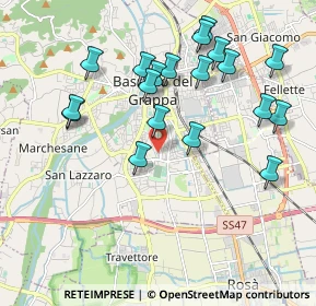 Mappa Via Amadeus Wolfgang Mozart, 36061 Bassano del Grappa VI, Italia (2.00474)