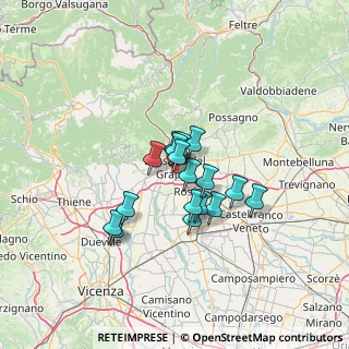 Mappa Via Amadeus Wolfgang Mozart, 36061 Bassano del Grappa VI, Italia (8.97882)