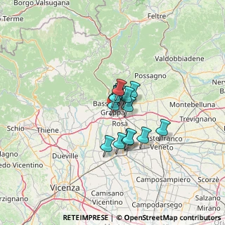 Mappa Via Amadeus Wolfgang Mozart, 36061 Bassano del Grappa VI, Italia (7.49857)
