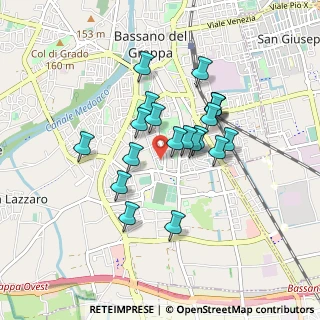 Mappa Via Amadeus Wolfgang Mozart, 36061 Bassano del Grappa VI, Italia (0.6975)
