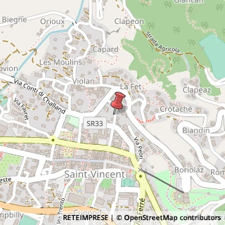 Mappa Via A. Ravet, 18, 11027 Saint-Vincent, Aosta (Valle d'Aosta)