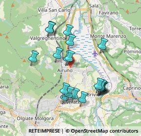 Mappa Via Giuseppe Ungaretti, 23881 Airuno LC, Italia (1.734)