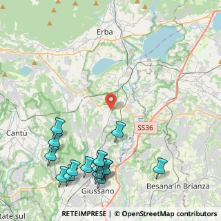 Mappa Via E.Fermi, 22040 Lurago D'erba CO, Italia (5.63)