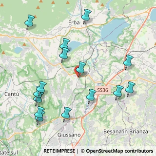 Mappa Via E.Fermi, 22040 Lurago D'erba CO, Italia (4.82533)