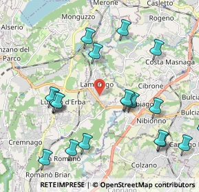 Mappa Via Antonio Stoppani, 22045 Lambrugo CO, Italia (2.456)