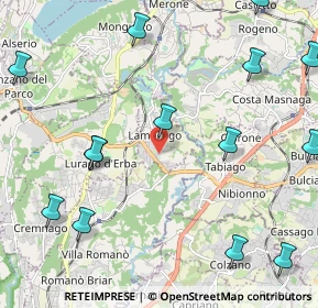 Mappa Via Antonio Stoppani, 22045 Lambrugo CO, Italia (2.86214)