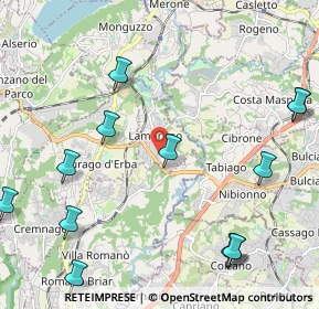 Mappa Via Antonio Stoppani, 22045 Lambrugo CO, Italia (2.84929)