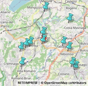 Mappa Via Antonio Stoppani, 22045 Lambrugo CO, Italia (2.08583)
