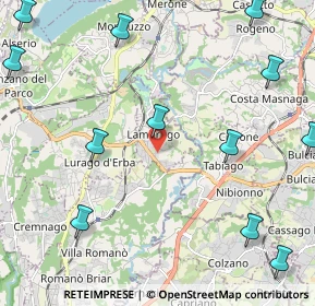 Mappa Via Antonio Stoppani, 22045 Lambrugo CO, Italia (3.03615)