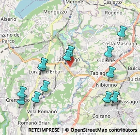 Mappa Via Antonio Stoppani, 22045 Lambrugo CO, Italia (2.335)