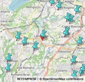 Mappa Via Antonio Stoppani, 22045 Lambrugo CO, Italia (3.078)