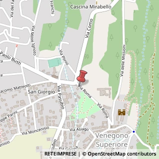 Mappa Via Roma, 2A, 21040 Venegono Superiore, Varese (Lombardia)