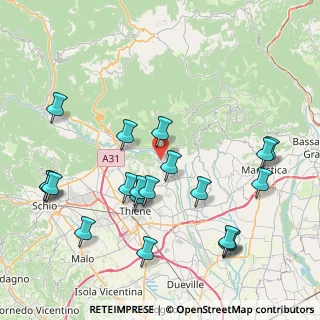 Mappa Via Martiri della Libertà, 36030 Lugo di Vicenza VI, Italia (9.2145)