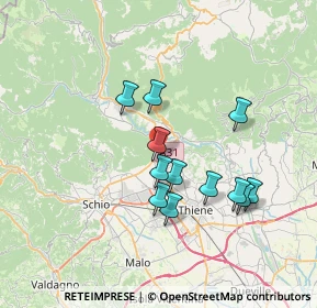 Mappa 36013 Piovene Rocchette VI, Italia (6.1825)