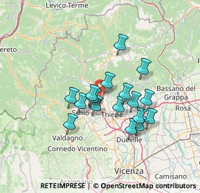 Mappa 36013 Piovene Rocchette VI, Italia (10.93118)