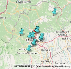 Mappa 36013 Piovene Rocchette VI, Italia (9.40636)