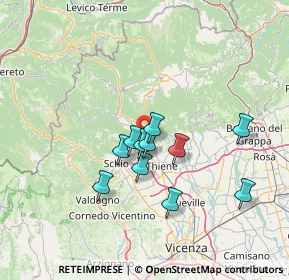 Mappa 36013 Piovene Rocchette VI, Italia (10.90545)