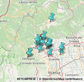 Mappa 36013 Piovene Rocchette VI, Italia (9.19813)