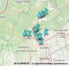 Mappa 36013 Piovene Rocchette VI, Italia (9.33692)