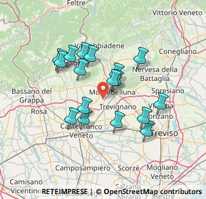 Mappa Via Borghi, 31044 Montebelluna TV, Italia (11.62471)
