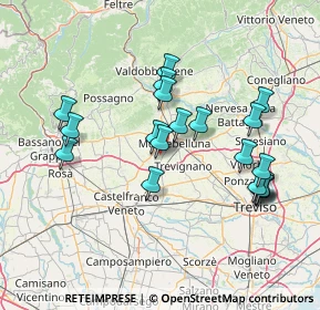 Mappa Via Borghi, 31044 Montebelluna TV, Italia (14.421)