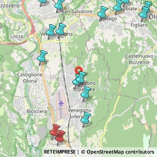 Mappa Via XXV Aprile, 21040 Venegono Superiore VA, Italia (3.08125)