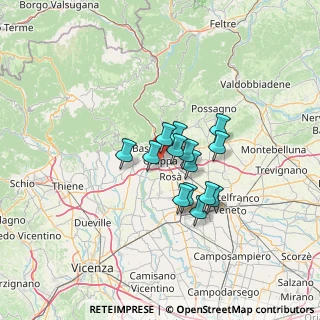 Mappa Via Sebastian Bach, 36061 Bassano del Grappa VI, Italia (9.00286)