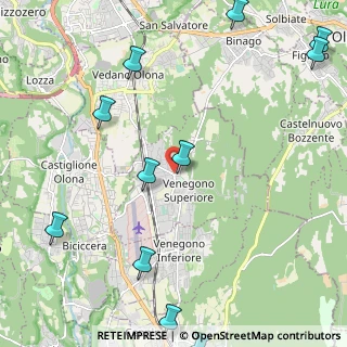 Mappa Via Papa Giovanni XXIII, 21040 Venegono Superiore VA, Italia (3.01818)