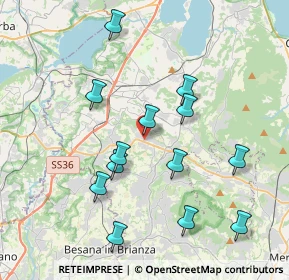 Mappa Via Cantù Cesare, 23890 Barzago LC, Italia (3.86154)