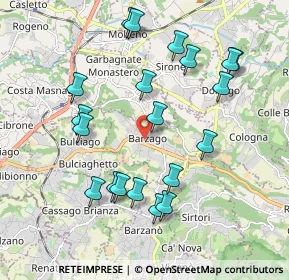 Mappa Via Cantù Cesare, 23890 Barzago LC, Italia (2.0015)