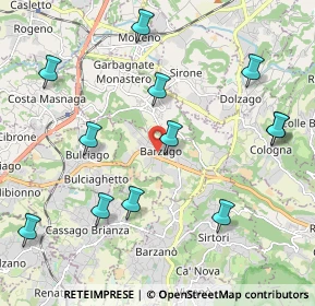 Mappa Via Cantù Cesare, 23890 Barzago LC, Italia (2.32333)