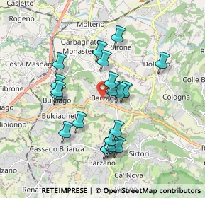 Mappa Via Cantù Cesare, 23890 Barzago LC, Italia (1.629)