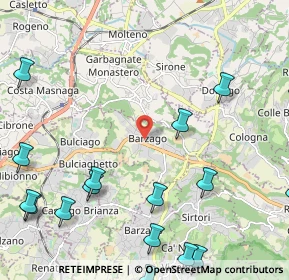 Mappa Via Cantù Cesare, 23890 Barzago LC, Italia (3.2925)
