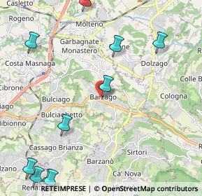 Mappa Via Cantù Cesare, 23890 Barzago LC, Italia (3.28417)