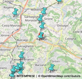 Mappa Via Cantù Cesare, 23890 Barzago LC, Italia (3.01429)