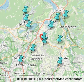 Mappa Via Cantù Cesare, 23890 Barzago LC, Italia (7.42333)