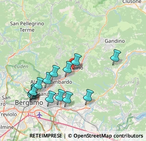Mappa Via Madonna del Pianto, 24021 Albino BG, Italia (7.84286)