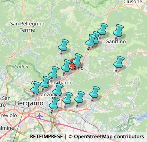 Mappa Via M. del Pianto, 24021 Albino BG, Italia (6.92375)