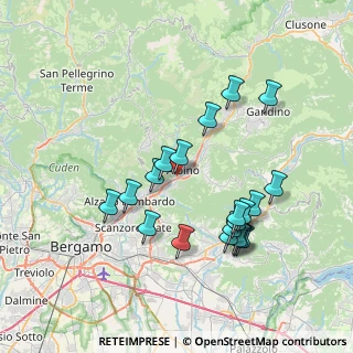 Mappa Via Madonna del Pianto, 24021 Albino BG, Italia (7.2835)
