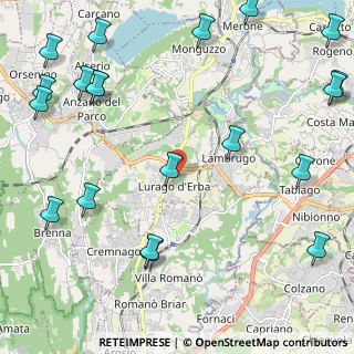 Mappa Via Giuseppe Mazzini, 22040 Lurago D'erba CO, Italia (3.125)